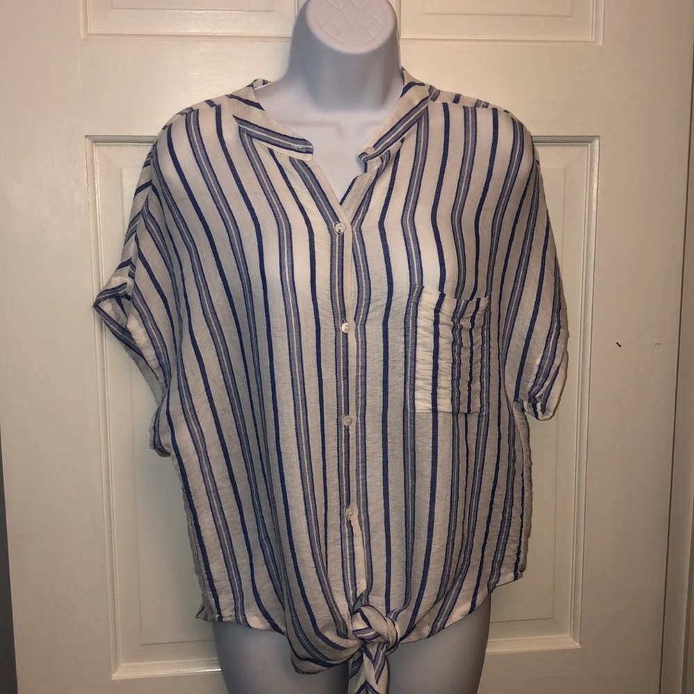 H squared striped top